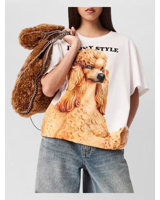 Stella McCartney White Cotton Graphic Print T-Shirt