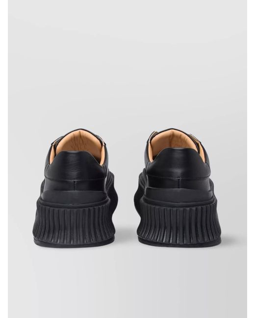 Jil Sander Blue Leather Sneakers