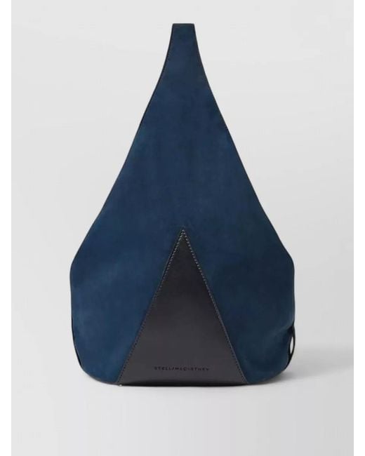 Stella McCartney Blue Appaloosa Soft Medium Bucket Shoulder Bag