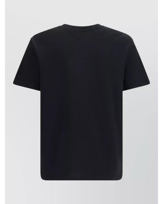 Balmain Black Short Sleeve Crew Neck Cotton T Shirt for men