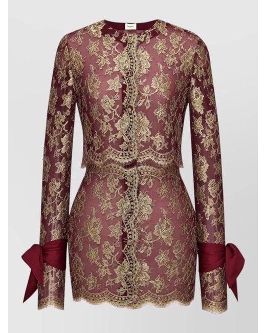 Saint Laurent Brown Blouse