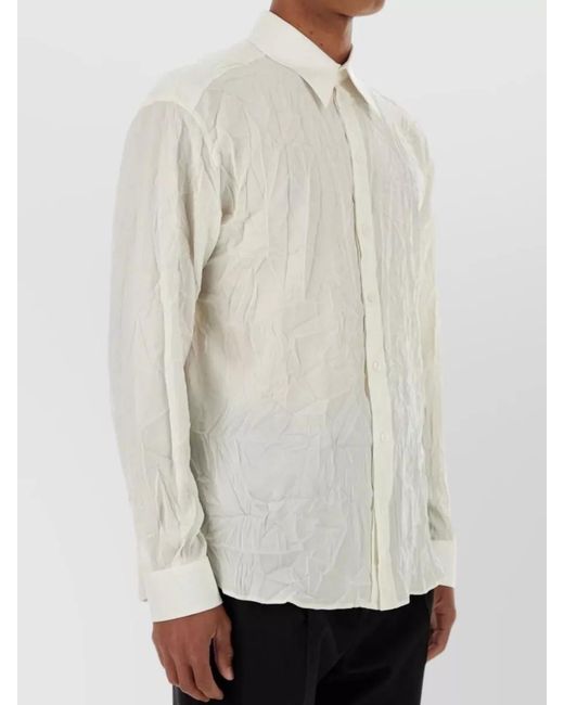 Dolce & Gabbana White Silk Shirt for men