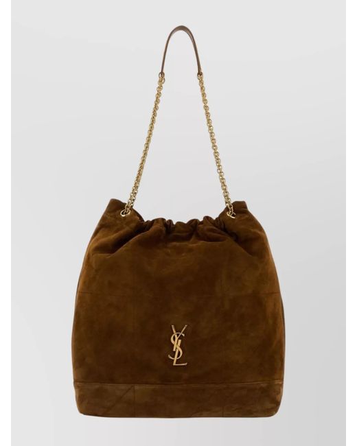Saint Laurent Brown Large Jamie Shopping Bag With Chain Strap