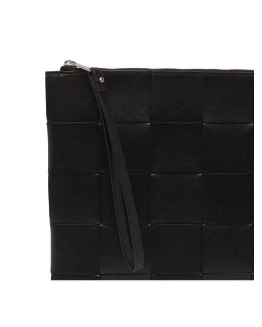 Bottega Veneta Black Leather Clutch Bag for men