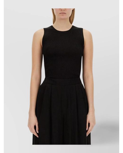 Fabiana Filippi Black Slim-Fit Knitted Tank Top