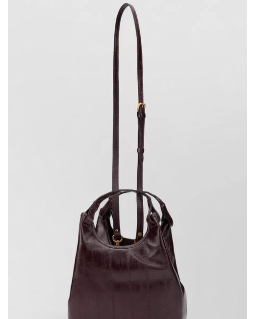 Gianni Chiarini Brown Leather Hobo Bag Compact Top Handle