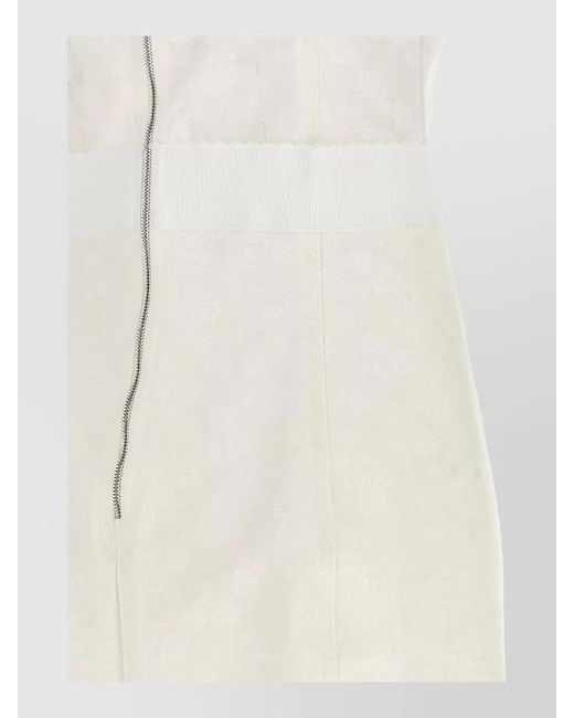 Dolce & Gabbana White Lace Panel Corsetry Nightdress