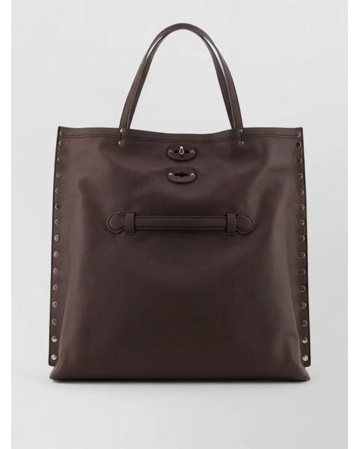 Zanellato Brown Leather Tote Bag