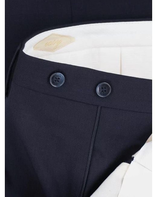 Briglia 1949 Blue Straight Leg Pants Belt Loops Back Pockets for men