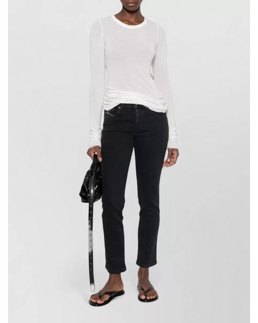 DIESEL Black Straight-Leg Denim Jeans