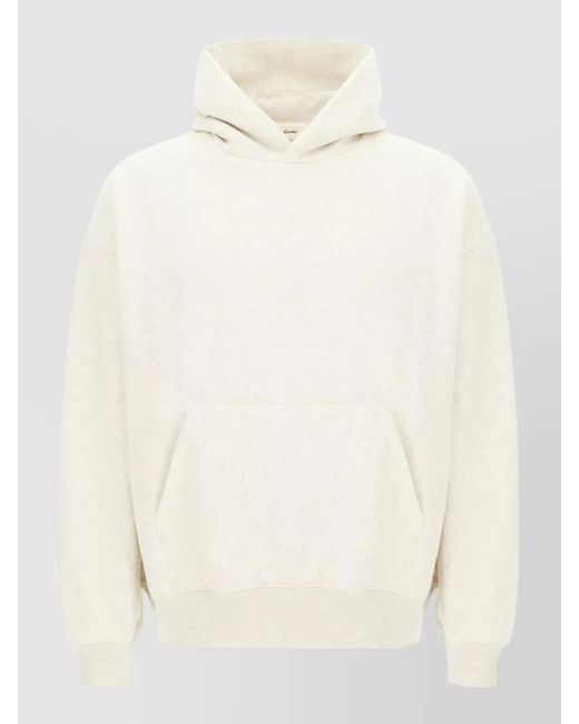 Fear Of God White Hooded Cotton Blend Sweatshirt Kangaroo Pocket for men