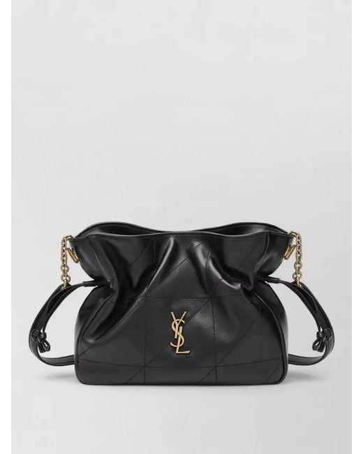 Saint Laurent Black Shoulder Bag Chain Strap Quilted Design