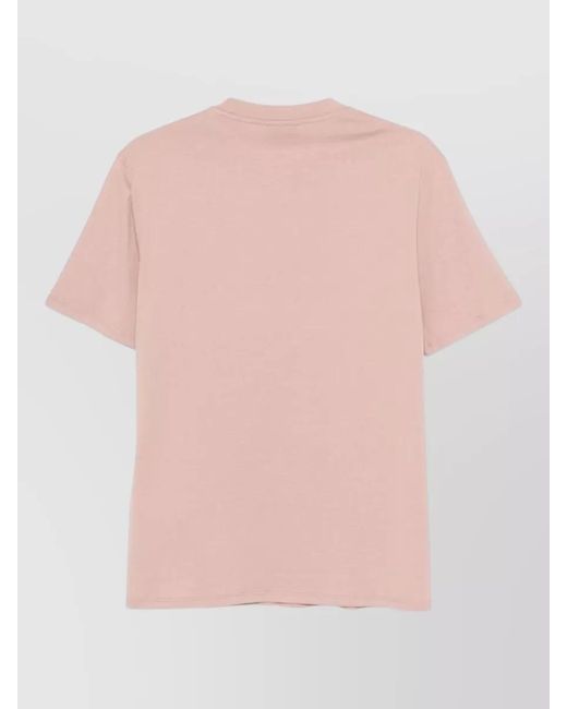 Emporio Armani Pink Cotton Logo T-Shirt for men