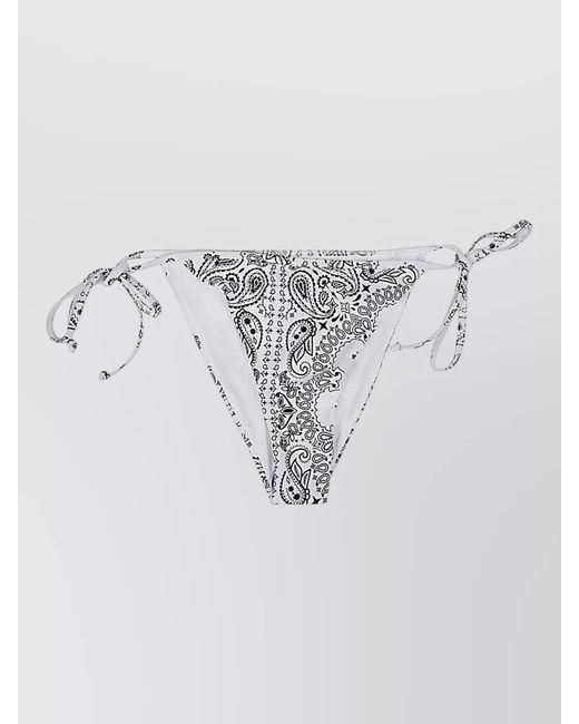 Mc2 Saint Barth Multicolor Bandana Motif High Waist Tie Bikini Briefs
