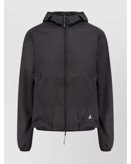 Roa Black Lightweight Wind-Proof Jacket Elastic Cuffs for men