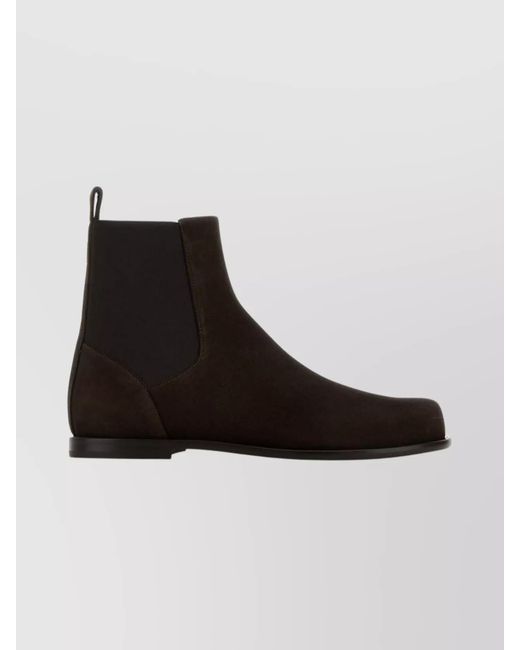 Fendi Black Suede Chelsea Ankle Boots for men