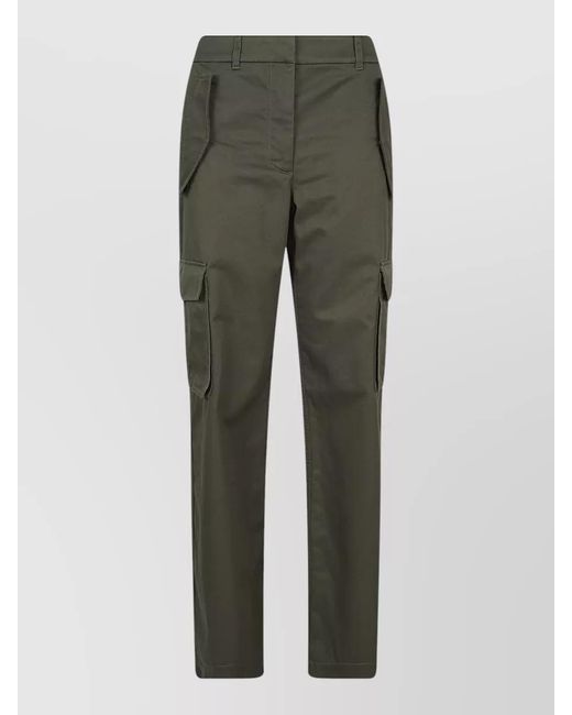 Burberry Green Cotton Relaxed-Fit Cargo Trousers