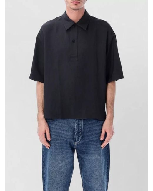 Studio Nicholson Blue Short Sleeve Polo Shirt Menswear Collection for men