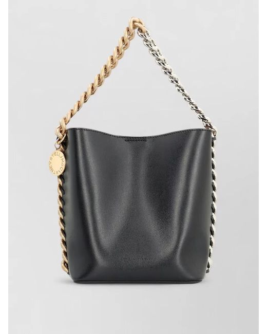 Stella McCartney Gray Frayme Vegan Leather Bucket Bag