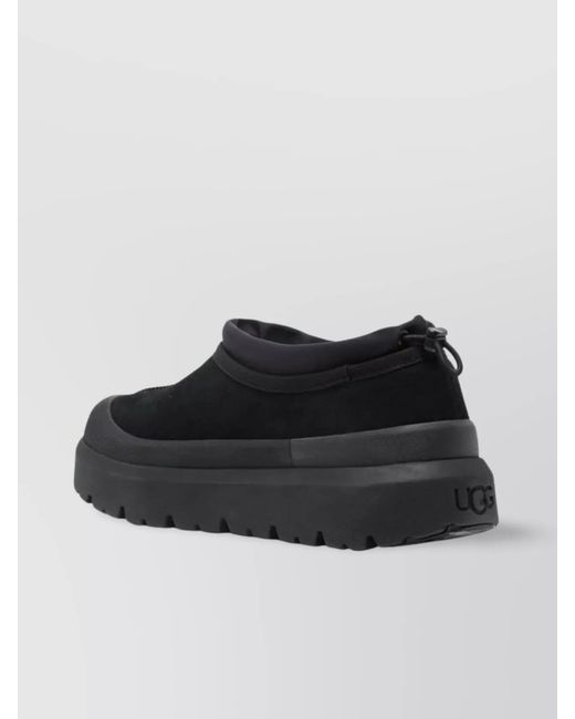 Ugg Black Suede Leather Tasman Weather Hybrid Loafers for men