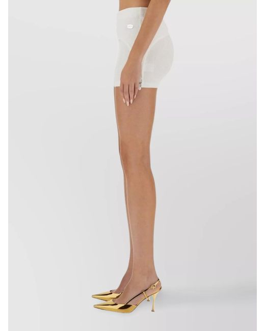 Jean Paul Gaultier White Cotton Mini Shorts