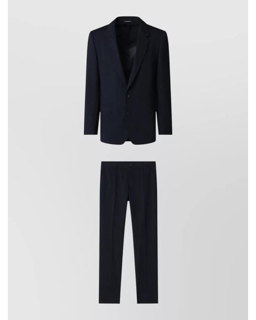 Dolce & Gabbana Blue Tailored Suit Single Breasted Jacket Trousers for men