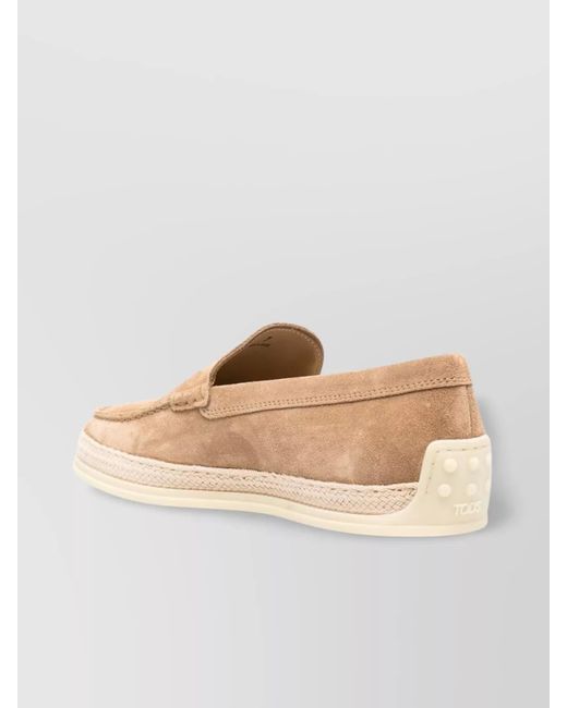 Tod's Natural Suede Slip-On Loafers for men