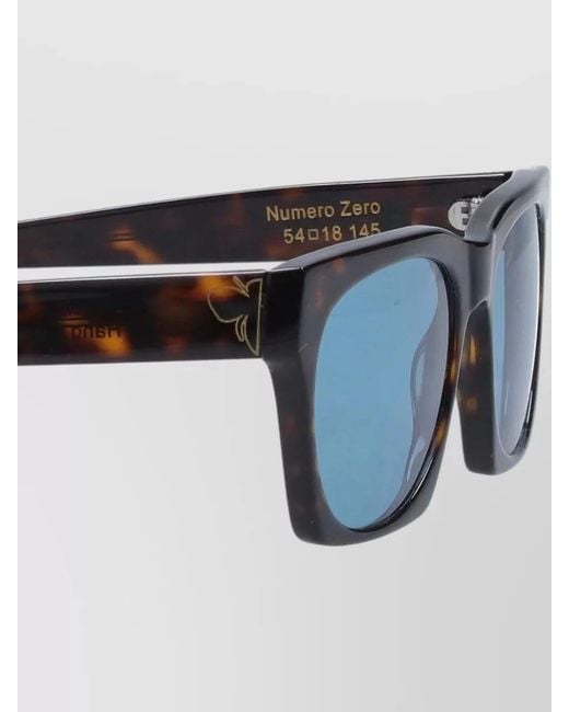 Facehide Blue Square Sunglasses Thick Arms Tortoiseshell Frame