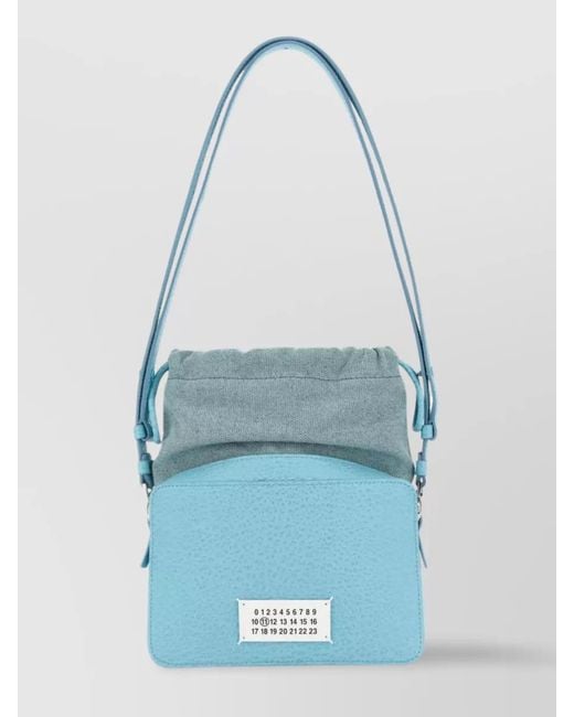 Maison Margiela Blue 5Ac Leather Bucket Bag