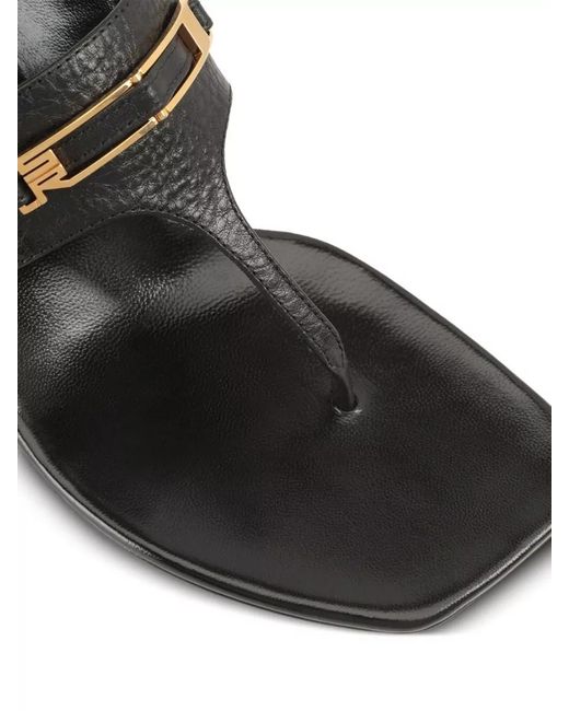 Sergio Rossi Multicolor Textured Leather Thong Mules Square Toe Kitten Heel