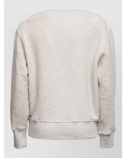 Autry Natural Crewneck Sweater Ribbed Trims Silk Nylon for men