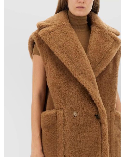 Max Mara Brown Silk Camel Vest
