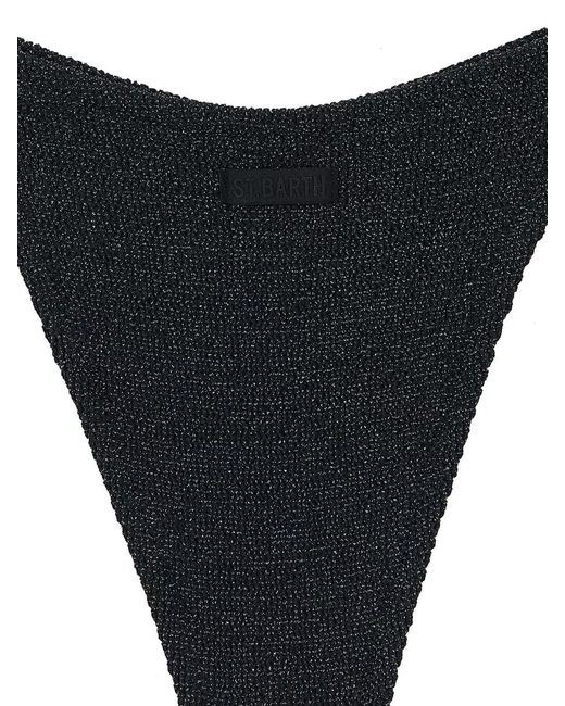 Mc2 Saint Barth Black Elise Bikini Briefs Elastic Waistband Design