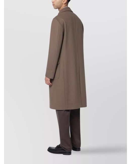 Tagliatore Multicolor Wool Blend Double-Breasted Coat for men
