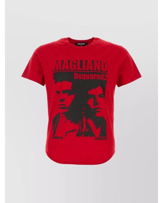 DSquared² Red Printed T-Shirt for men
