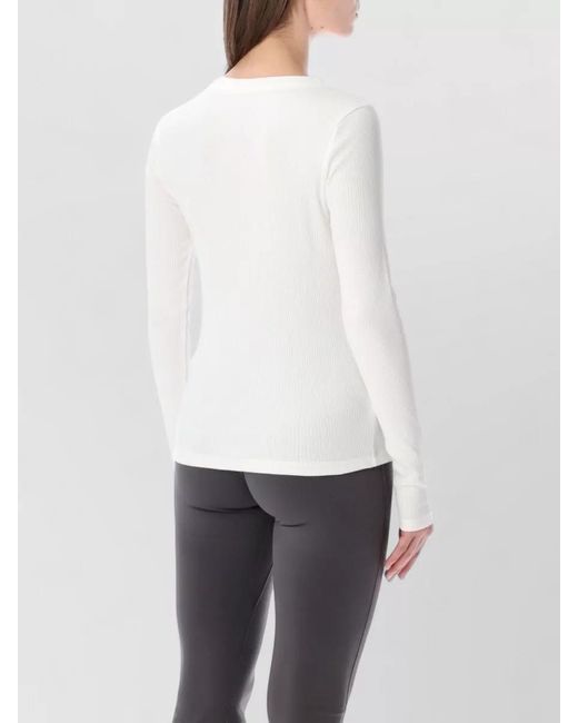 Nike White Ribbed Cotton Slim-Fit Long-Sleeve T-Shirt