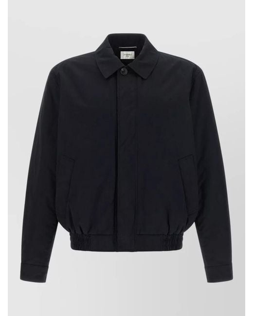 Saint Laurent Blue Cassandre Short Jacket Elasticated Hem for men