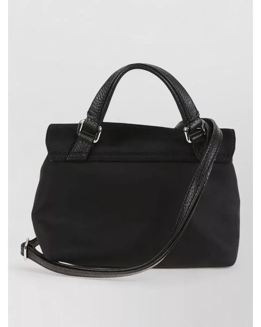 Zanellato Black Tokyo Baby Rimmed Shoulder Bag Handle