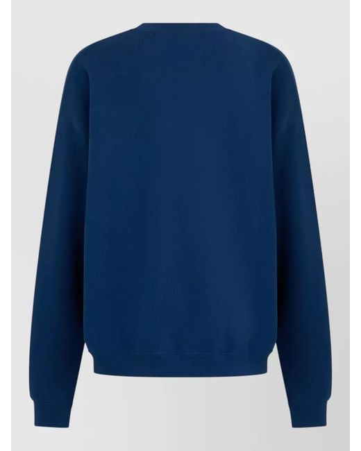Canada Goose Blue Hoodie Embroidered Logo Front Crew Neck for men
