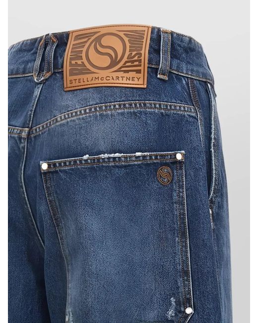 Stella McCartney Blue Denim Wide-Leg Jeans