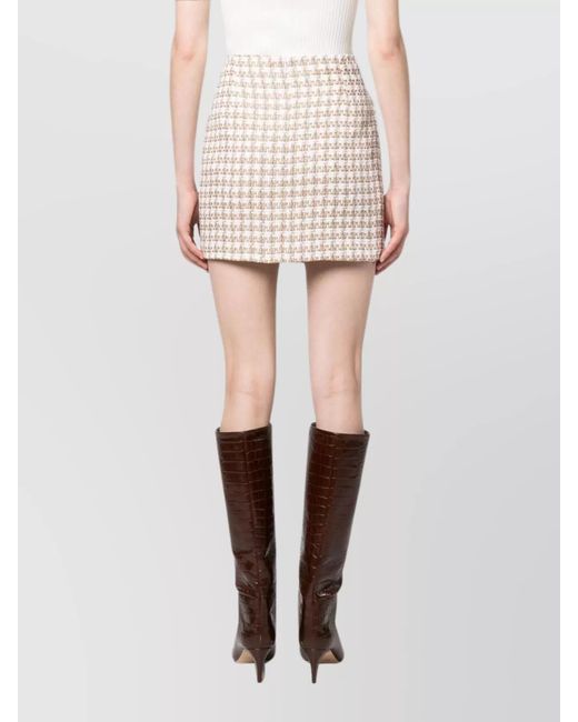 IRO Natural Gathered Tweed Mini Skirt