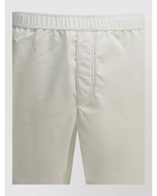 Brunello Cucinelli White Logo Swim Shorts Lightweight Quick Drying for men