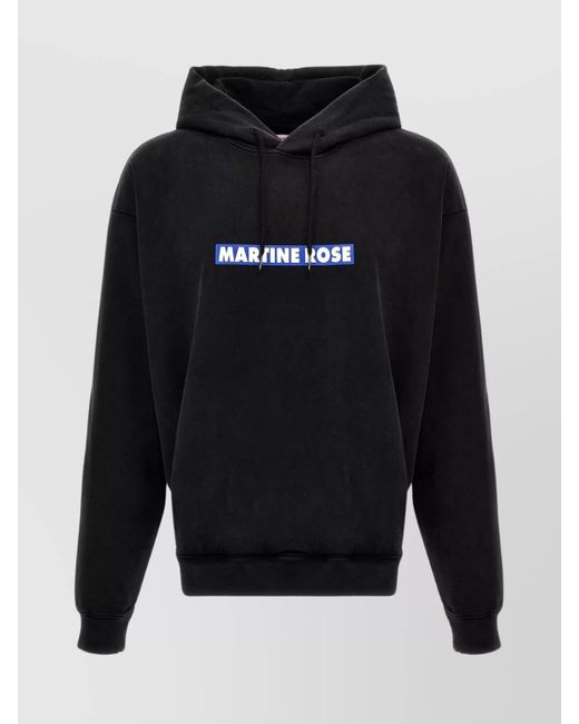 Martine Rose Black Mind-Blowing Ribbed Hoodie for men