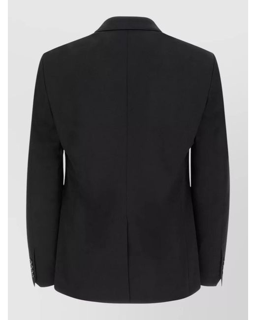 Dolce & Gabbana Black Virgin Wool Single-Breasted Blazer for men