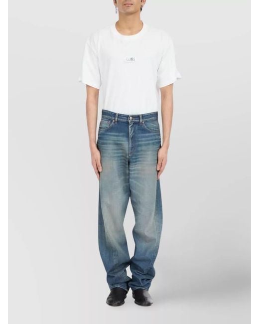 MM6 by Maison Margiela Blue Denim Straight-Leg Jeans for men