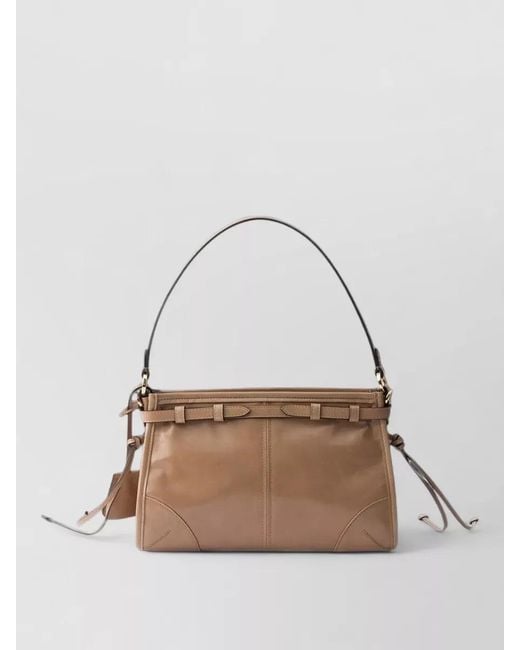 Prada Multicolor Bonnie Small Mirror Finish Leather Clutch