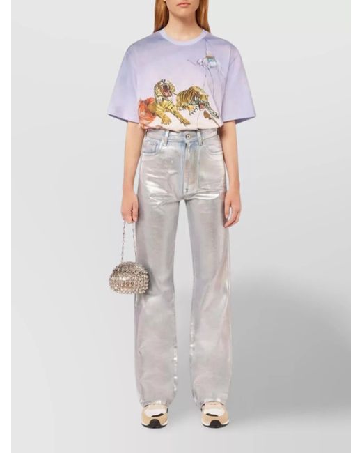 Rabanne White Straight-Leg Trousers