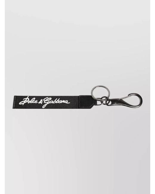 Dolce & Gabbana Metallic Dg Logo Strap Keyring Accessory for men