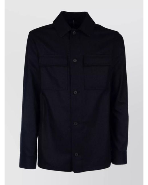 Incotex Blue Shirt Jacket for men