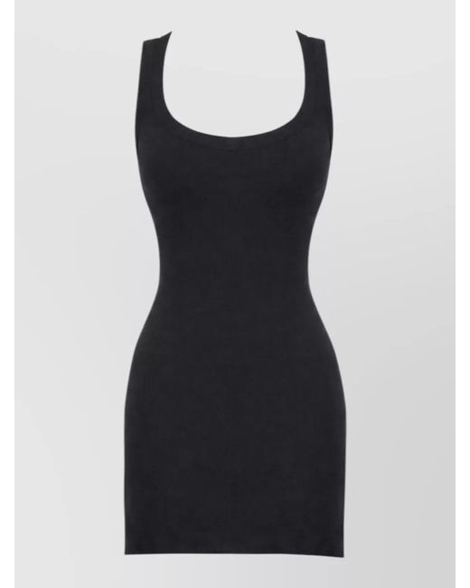 The Attico Black Slim-Fit Mini Dress
